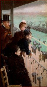 السباقات في Bois de Boulogne يشاهد المشاهدون سباقات الخيول. لوحة جوزيبي دي نيتيس (1846-1884) 1881 روما ، المعرض الوطني للفن الحديث
