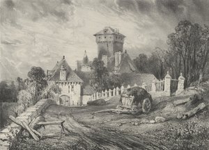 قلعة Pesteil في Polminhac ، 1832.