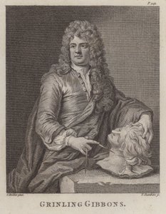 Grinling Gibbons ، نحات ونحات خشب إنجليزي (نقش) بواسطة Godfrey (بعد) Kneller
