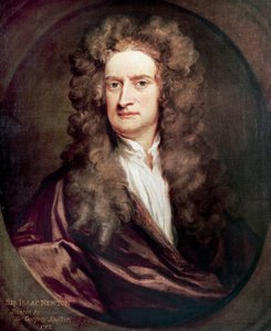 صورة لإسحاق نيوتن (1642-1727) ، عالم رياضيات ، فيزيائي وفلكي إنجليزي ، رسم بواسطة جودفري كنيلر (1646-1723)