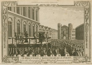 إعدام الملك تشارلز الأول أمام دار الولائم ، وايتهول ، 30 يناير 1649