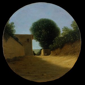 طريق ريفي بجوار منزل (زيت على نحاس)