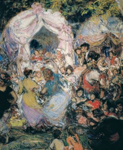 راقصو الفلامنكو ، لوحة لجونزالو بيلباو ومارتينيز حوالي عام 1915