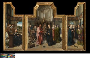 Colibrant Triptych ، 1517 (زيت على لوح) بواسطة جوسين فان دير (1465 حوالي 1538) وايدن