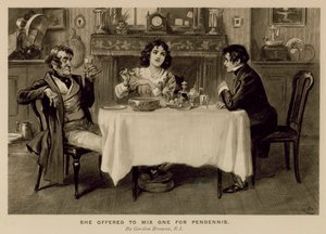 رسم توضيحي لتاريخ Pendennis بواسطة Thackeray (litho) بواسطة جوردون فريدريك (بعد) براون