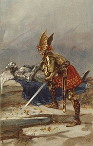 قال سيغورد لنفسه أنه مهما حدث يجب أن ينظر إلى الوجه (chromolitho) بواسطة جوردون فريدريك براون