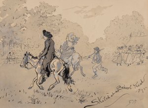 Sketch at a School Treat ، 1895 (قلم ، فرشاة ، حبر ومرحاض على ورق) بواسطة جوردون فريدريك براون