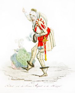 تشارلز غابرييل بوتير في دور الأمير ريكيه في لا هوب ، حوالي عام 1825 (لون ليثو)