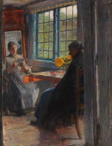 نساء على نافذة الحديقة ، ج. 1890.