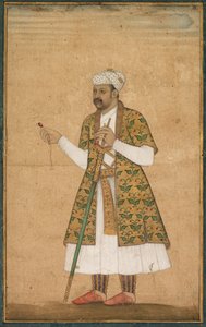 محكم ، ربما خان خان ، يحمل سبينيل وسيف ديكان ، ج. 1605-1610.