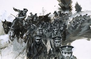 في مونس عام 1914، وقعت سلسلة من الأخطاء الفادحة في عام 1914 أدت إلى تراجع طويل عبر فرنسا