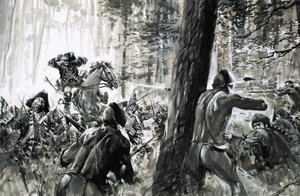 في عام 1765، وقع الجنرال إدوارد برادوك في كمين نصبه له الجنود الفرنسيون والهنود الكنديون الشرسون بواسطة جراهام كوتون