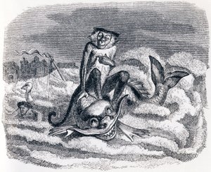الحمار والدلفين (Le singe et le dauphin) - أساطير لافونتين بواسطة جراندفيل