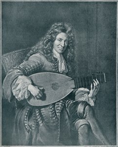 تشارلز موتون ، c1626-1710. العازف الفرنسي والملحن العود ، 1909 بواسطة جيرارد إديلنك