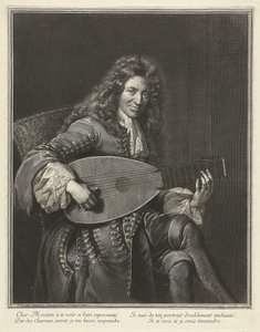 صورة لوتيست والملحن تشارلز موتون ج. 1626-1710 ، كاليفورنيا. 1695 بواسطة جيرارد إديلنك