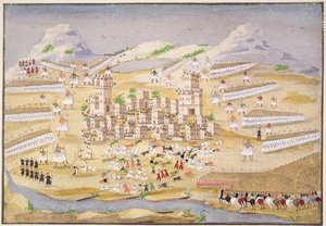 معارك حول طيبة ، اللوحة 22 من التاريخ التصويري لحرب الاستقلال اليونانية للجنرال ماكريجانيس بواسطة المدرسة اليونانية