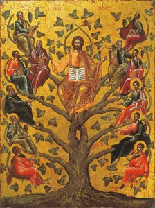 Christ the True Vine icon بواسطة Greek School
