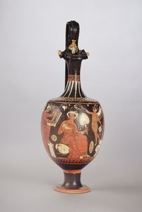 الشكل الأحمر والأبيض Oinochoe ، c.310 قبل الميلاد (السيراميك) بواسطة المدرسة اليونانية