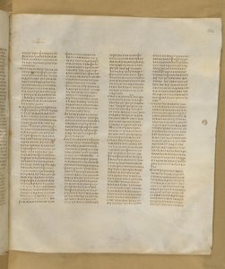 المخطوطة السينائية، إضافة. MS 43725، f.304r، c.325-375 (حبر على ورق رق) بواسطة المدرسة اليونانية