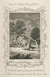 دفن ضحايا الطاعون ، جبل هوليويل ، شورديتش ، لندن ، 1665 م أواخر القرن الثامن عشر بواسطة غرينيون