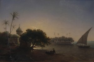 منظر النيل في مصر 1851 بواسطة غريغوري غريغوريفيتش تشيرنيتسوف