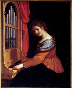 سانت سيسيل. لوحة باربييري جيوفاني فرانشيسكو ديت لو غيرشين (1591-1666) بواسطة جويرسينو
