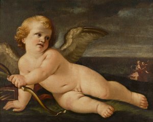 كيوبيد مع القوس ، حوالي 1595-1642 (زيت على قماش) بواسطة جيدو (من أتباع) ريني