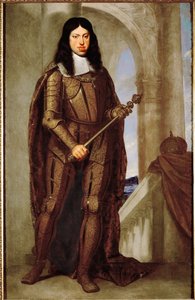 الإمبراطور ليوبولد الأول في درع زفافه الذهبي