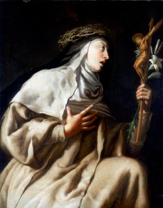 القديسة تريزا من أفيلا أمام الصليب ، c1621-1663