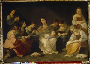 تربية العذراء. (تربية العذراء). لوحة غويدو ريني (1575-1642) ، زيت على قماش بواسطة جويدو ريني