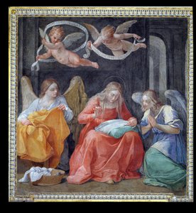 الخياطة العذراء ، من &39;Cappella dell&39;Annunciata&39; (كنيسة البشارة) 1610 بواسطة جويدو ريني
