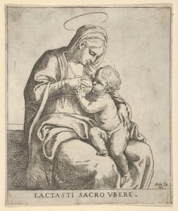 العذراء ترضع الرضيع المسيح ، كاليفورنيا. 1590-1610. بواسطة جويدو ريني