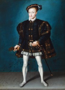 صورة لإدوارد السادس (لوحة زيتية على لوحة) بواسطة 