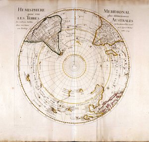 منظر لأطلس القطب الجنوبي (أنتاركتيكا) بقلم غيوم ديلايل (1675-1726) ، الجغرافي بواسطة غيوم ديليسل