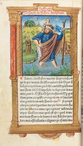 كتاب مطبوع لساعات استخدام روما: fol. 101v ، سانت كريستوفر ، 1510.