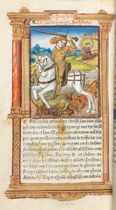 كتاب مطبوع لساعات استخدام روما: fol. 103v ، سانت جورج قتل التنين ، 1510.