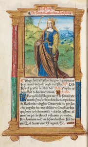 كتاب مطبوع لساعات استخدام روما: fol. 109v ، سانت كاترين ، 1510.