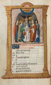 كتاب مطبوع لساعات استخدام روما: fol. 7v ، توضيح تقويم يونيو ، 1510.