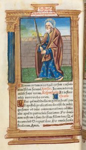 كتاب مطبوع لساعات استخدام روما: fol. 99v ، سانت بول ، 1510.