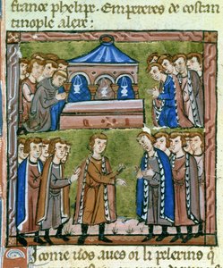 Godefroy de Bouillon والكروات في الصلاة في القبر المقدس - انتخاب Godefroy de Bouillon كما تم قبوله في القبر المقدس ، يوليو 1099