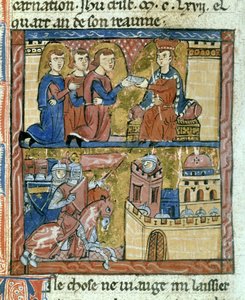 رسل يجلبون رسالة من الإمبراطور مانويل الأول كومنين إلى أموري الأول من القدس - صليبية تحاصر بلبيس