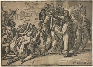 المسيح يشفي البرص ، 1608. بواسطة جوزيبي روسيجلياني