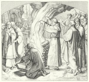 مارتن لوثر يحرق الثور البابوي في Wittenberg ، 1520