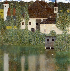القلعة على بحيرة أتير ، القلعة Unterrach على Attersee 1908 بواسطة غوستاف كليمت