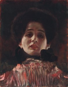 صورة كاملة الوجه لسيدة ؛ Damenbildnis المقابل ، 1898 بواسطة غوستاف كليمت