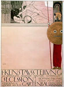 Poster for the first exhibition of the Secession (Theseus and Minotaur) بواسطة غوستاف كليمت