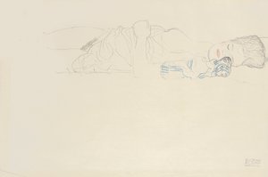 مائل نصف عاري إلى اليمين ، 1914-15 بواسطة غوستاف كليمت