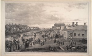 موكب Chevalier Gardes عبر Krasnoye Selo ، 1848 بواسطة جوستاف شوارز
