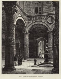 إيطاليا - فناء Palazzo Vecchio ، فلورنسا