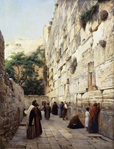 الصلاة في حائط المبكى ، القدس ،